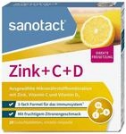 sanotact Zink + C + D (20 Lutschtabletten) &bull; Zink Tabletten mit Vitamin C & Vitamin