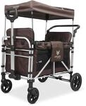 FUXTEC Bollerwagen faltbar FX-CTXL900 Braun mit Dach - Transportwagen klappbar