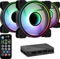 Aerocool Mirage PC Case Fan &ndash; 12 Pro, 3 x ARGB Translucent Fans 120mm, 1 x H66F RGB
