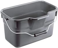 Rotho Basic eckiger Eimer 12l mit Henkel und Skala, Kunststoff (PP) BPA-frei,