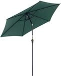 Outsunny Knickschirm Sonnenschirm Gartenschirm Marktschirm mit Handkurbel Alu...
