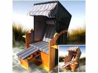 BRAST® Strandkorb Helgoland für 2 Personen 90cm breit 2 Designs für...