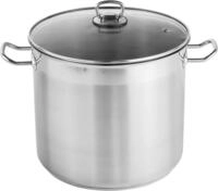 GEEZY Gro&szlig;er Suppentopf aus Edelstahl mit Glasdeckel 20 L &ndash; Induktionsboden, alle