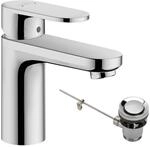 hansgrohe Waschtischarmatur Vernis Blend, Wasserhahn Bad mit Auslauf H&ouml;he 100 mm,