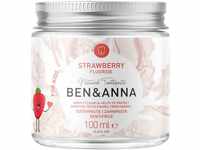 Ben&Anna Kinder-Zahnpasta Strawberry mit Fluorid (500ppm F), 100 ml