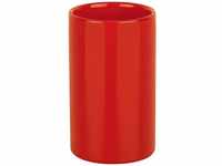 Spirella Zahnputzbecher Zahnbürstenhalter Keramik Tube 7x11,5 cm Rot