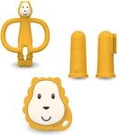 Matchstick Monkey Zahnungs Starter-Set &ndash; Flacher Bei&szlig;ring, Tier-Bei&szlig;ring & 2