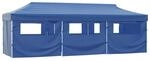 vidaXL Partyzelt 8 W&auml;nden 870x291x315 cm Blau Pavillon Gartenzelt Faltzelt Festzelt