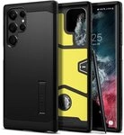 Spigen Tough Armor H&uuml;lle Kompatibel mit Samsung Galaxy S22 Ultra -Schwarz