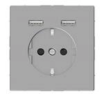 Schneider Electric Merten MEG2366-6036 Steckdose mit USB Anschluss Typ A+A...