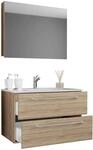 VCM 3-TLG. Waschplatz Waschtisch | Waschbecken Unterschrank Breite 80 cm |...