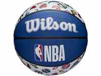 Wilson Basketball NBA ALL TEAM, Outdoor, Gummi, Größe: 7, Rot/Weiß/Blau