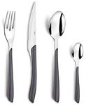 Amefa ECLAT Besteck Set Grau Essbesteck 24-teilig f&uuml;r 6 Personen Edelstahl rostfrei