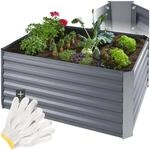 tectake&reg; Hochbeet Metall, Hochbeete-Kit f&uuml;r Beet, Garten und Terrasse, 120 x 90 x