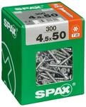 SPAX Universalschraube, 4,5 x 50 mm, 300 St&uuml;ck, Teilgewinde, Senkkopf, T-STAR...