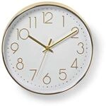 Nedis CLWA015PC30GD Kreisf&ouml;rmige Wanduhr, Durchmesser von 30 cm, Leicht ablesbare