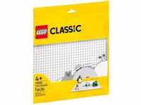 LEGO Classic Weiße Bauplatte, quadratische Grundplatte mit 32x32 Noppen als Basis