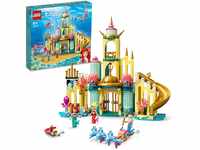 LEGO 43207 Disney Arielles Unterwasserschloss, Prinzessinnen-Spielzeug-Schloss,