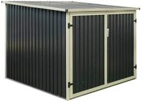 Westmann Fahrradgarage f&uuml;r 4 Fahrr&auml;der | 200x203x158 cm Grau | Stahl Garage...