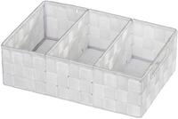WENKO Organizer Mod. Adria, Aufbewahrungskorb mit 3 F&auml;chern und praktischem Griff,