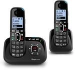 Amplicomms BigTel 1582 Duo schnurloses DECT Gro&szlig;tasten Telefon, Anrufbeantworter,