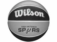 Wilson Basketball NBA TEAM TRIBUTE, SAN ANTONIO SPURS, Outdoor, Gummi, Größe: 7