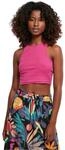 Urban Classics Damen Cropped Rib Top voor Dames T Shirt, Rosa, XL EU