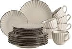 M&Auml;SER 931968 Serie Osita, Retro Kaffeeservice f&uuml;r 6 Personen in cremigem Wei&szlig; mit