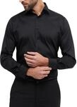ETERNA Langarm Hemd Modern Fit, Performance Shirt Stretch, unifarben (schwarz, W41
