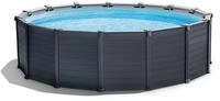 Intex Frame Pool Set Graphit &Oslash; 478 x 124 cm, Pool, Sandfilter, Abdeckplane,