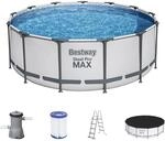 Bestway&reg; Steel Pro MAX&trade; Aufstellpool Komplett-Set mit Filterpumpe &Oslash; 396 x 122 cm,