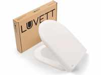 LUVETT® D100 WC-Sitz mit Absenkautomatik, D-Form, 3 Montage-Möglichkeiten,