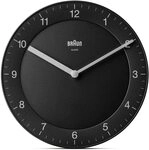 Braun Klassische analoge Quarzwanduhr in Schwarz/ruhiges Braun Klassische analoge Quarzwanduhr in Schwarz/ruhiges
