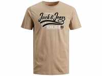 Herren Jack & Jones Designer Rundhals T-Shirt JJELOGO Modern Art Kurzarm Jersey