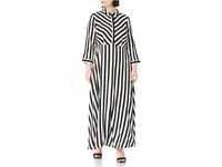Y.A.S Damen YASSAVANNA Long Shirt Dress S. NOOS Kleid, Black/Stripes:W White Stripes,