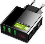 Eaxus&reg; USB Ladeger&auml;t 3A - 3 Port Handy Netzteil mit LED-Display &