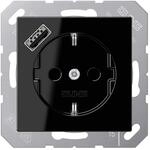Jung A1520-18ASW SCHUKO-Steckdose mit USB Typ A (max. 3A) Quick Charge mit...