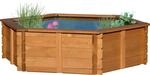 dobar&reg; 29230FSCe Hochteich Hexagon | Gartenteich 330 L aus robustem Massivholz 