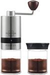 SILBERTHAL Manuelle Kaffeem&uuml;hle aus Edelstahl & Glas &ndash; 6 Mahlgrade (Espresso bis