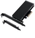 GRAUGEAR PCIe M2 Adapter Karte f&uuml;r NVMe SSD M.2 PCIe 4.0x4 [Gro&szlig;er Aluminium