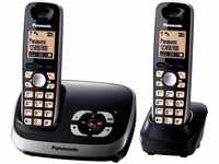 Panasonic KX-TG6522GB Duo Schnurlostelefon mit Anrufbeantworter schwarz