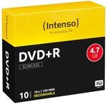 Intenso DVD+R Rohlinge 4,7GB 16x Speed, 10er Slim Case, 4111652, 10er Slimcase
