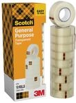 Scotch 508 Transparentes Klebeband, 10 Rollen, 15 mm x 33 m | Transparentes Klebeband