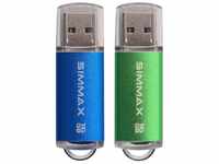 USB Stick 2 Stück 16GB USB 2.0-Flash-Laufwerke Thumb Drive Pen Drive von SIMMAX