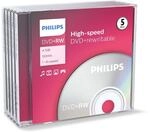 Philips DVD+RW Rohlinge High-Speed (4.7 GB / 120 Minuten Video, 1-4x Speed, 5er...