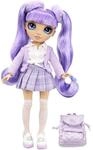 Rainbow High Jr. High - Violet Willow - 23 cm Lila Modepuppe mit Outfit & Accessoires