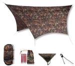 AMAZONAS Ultra-Light Traveller Tarp Forest 650g Packma&szlig; 25 x 10 cm Fallschirmseide