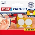 tesa Protect Filzgleiter, rund, &Oslash;22mm, wei&szlig;, 12 St&uuml;ck