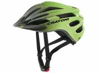 Cratoni Unisex – Erwachsene Pacer Jr Helmet, Schwarz/Lime Matt, S