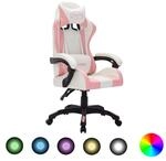 vidaXL Gaming Stuhl mit RGB LED-Leuchten H&ouml;henverstellbar Chefsessel B&uuml;rostuhl